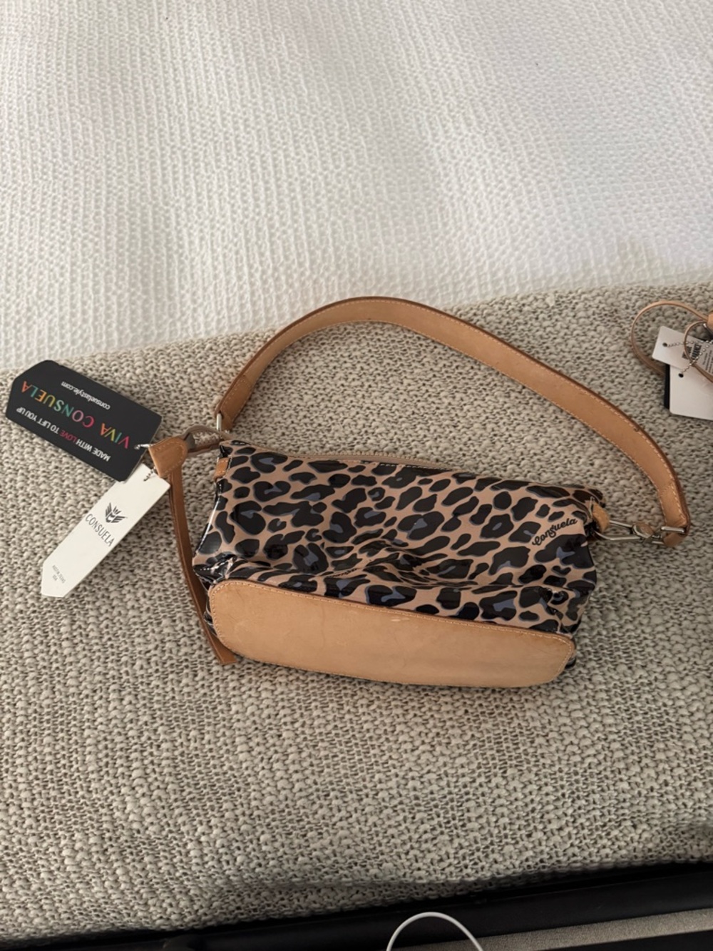 Consuela Leopard Print bag - Tan/Black - Picture 3 of 3